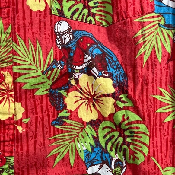 Official Star Wars Size Small Hawaii Tiki Shirt Grogu Baby Yoda All Over Print - Picture 9 of 12